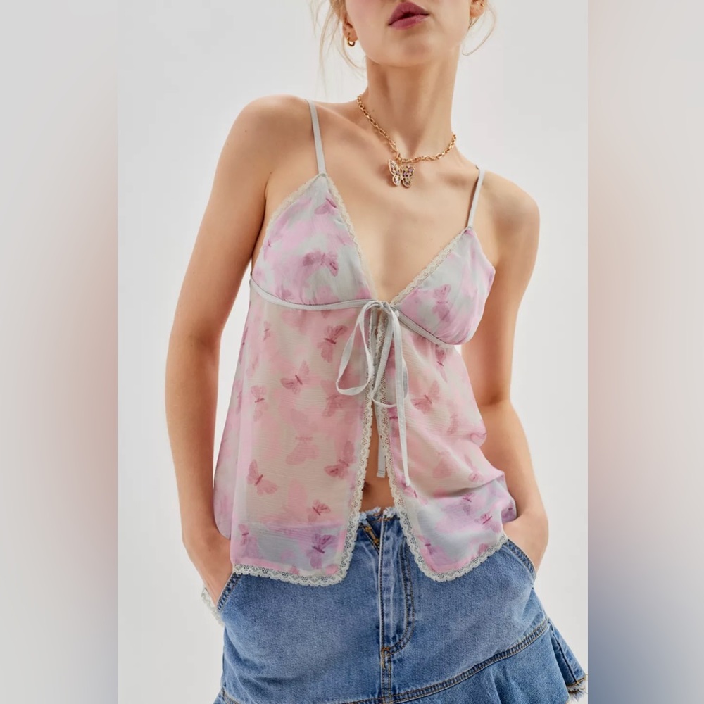 UO Roxie Chiffon Fly-Away Cami